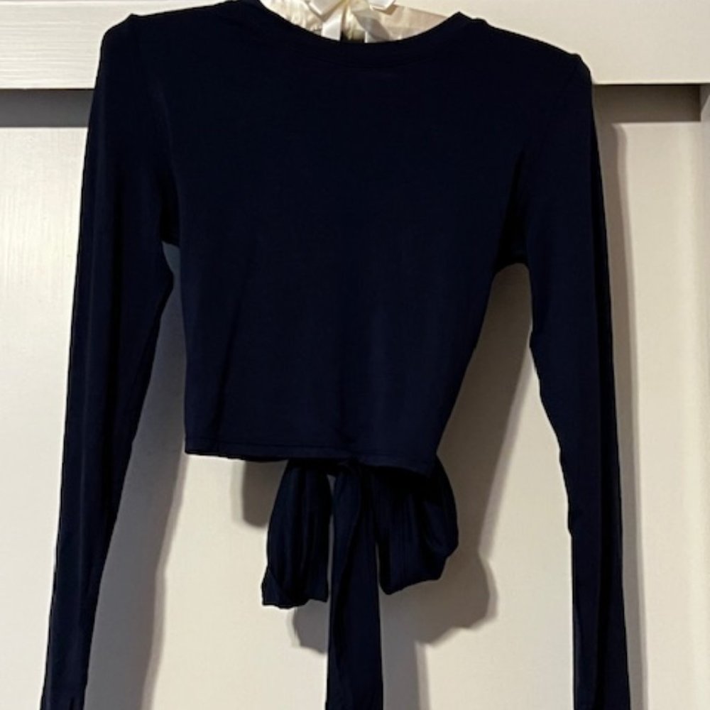 Popflex NEW Small Bow Back Long Sleeve dark navy